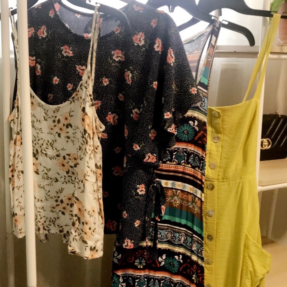 Bundle: AE tank, boho top, maxi dress, midi dress